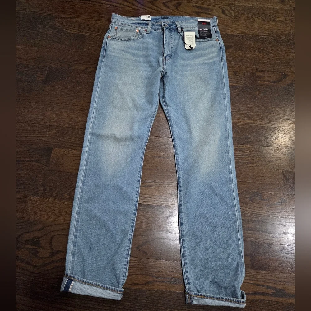 NWT Levi's 502  Classic Light Blue Straight Jeans sz.34×34